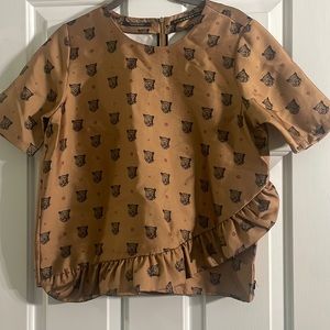 EUC Scotch & Soda Tiger Print Blouse Size Small